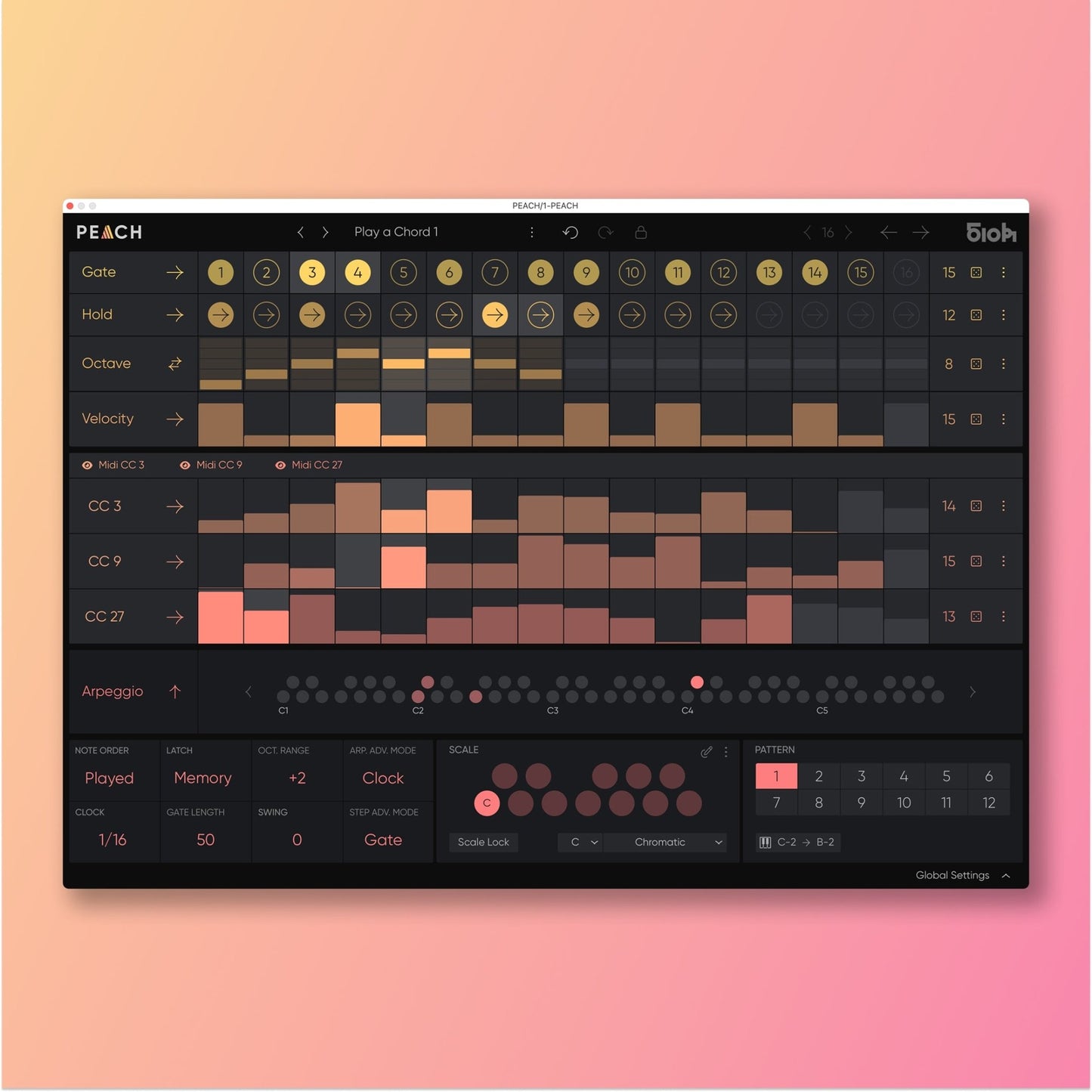 PEACH Polymetric Arpeggiator (AU/VST) - 510k Arts UG (haftungsbeschränkt)