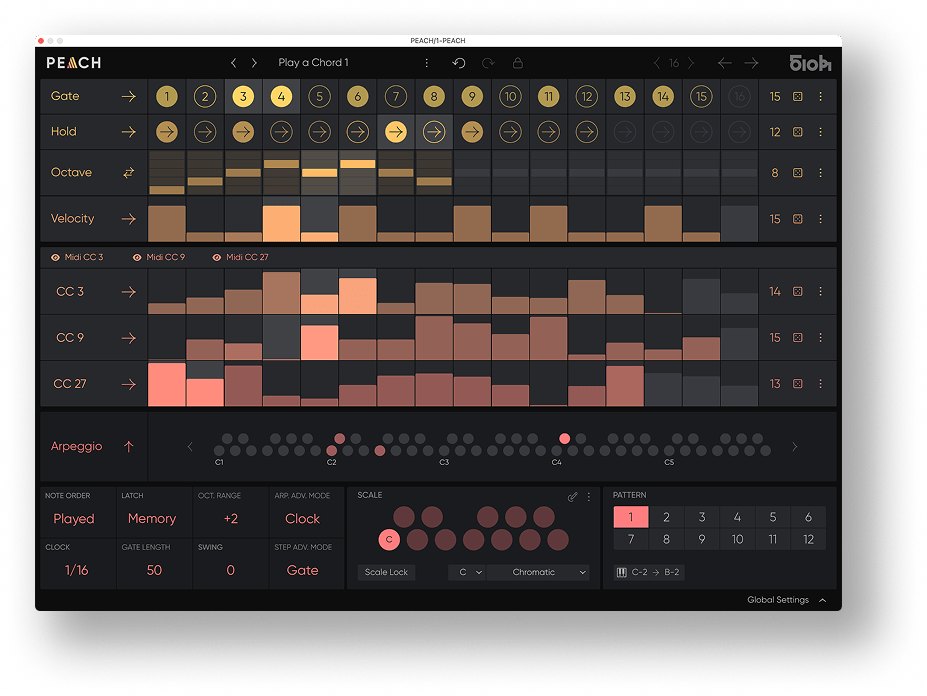 PEACH Polymetric Arpeggiator (AU/VST/AAX) - 510k Arts UG (haftungsbeschränkt)