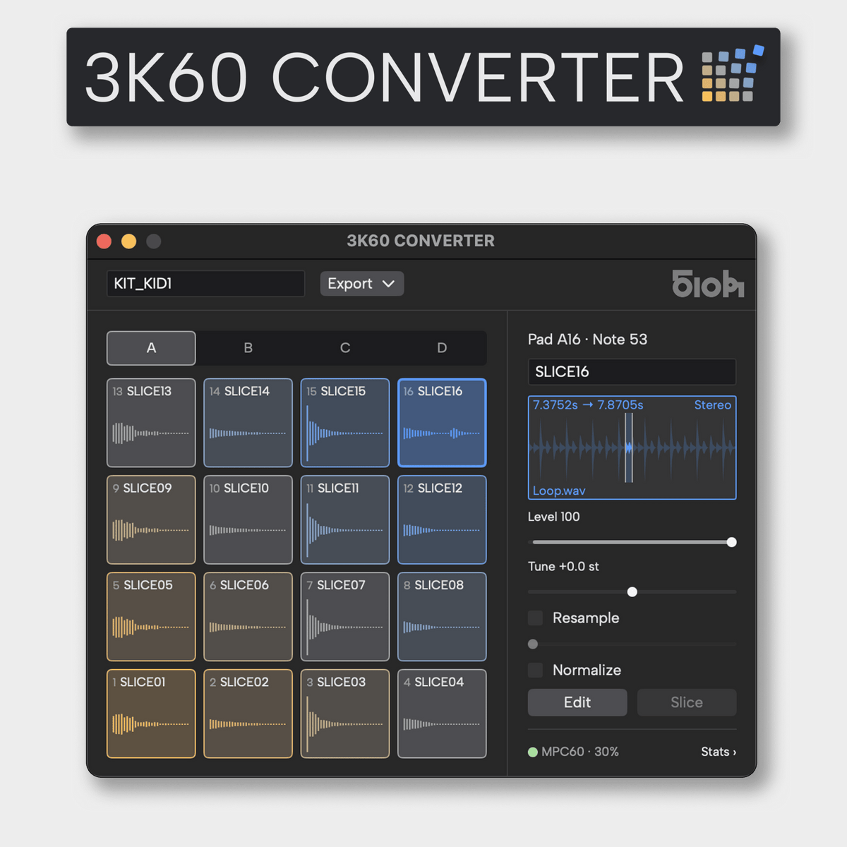 3K60 CONVERTER (MacOS) - 510k Arts