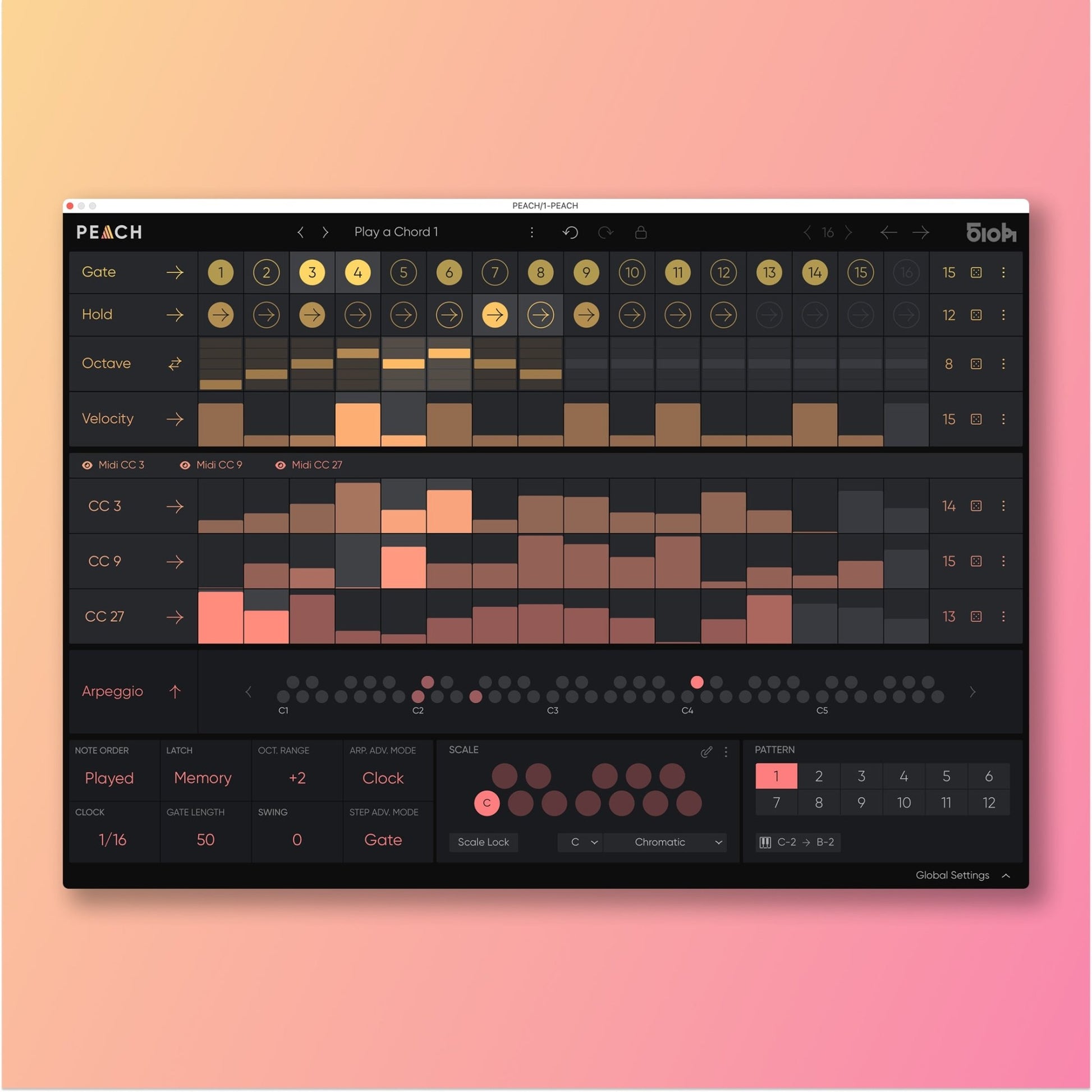 PEACH Polymetric Arpeggiator (AU/VST) - 510k Arts UG (haftungsbeschränkt)