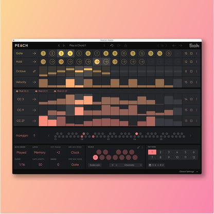 PEACH Polymetric Arpeggiator (AU/VST) - 510k Arts UG (haftungsbeschränkt)