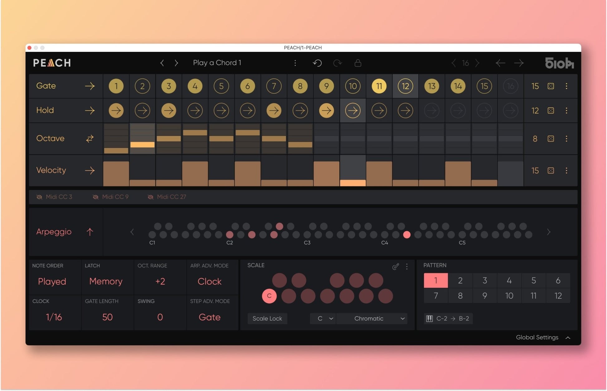 PEACH Polymetric Arpeggiator (AU/VST) - 510k Arts UG (haftungsbeschränkt)