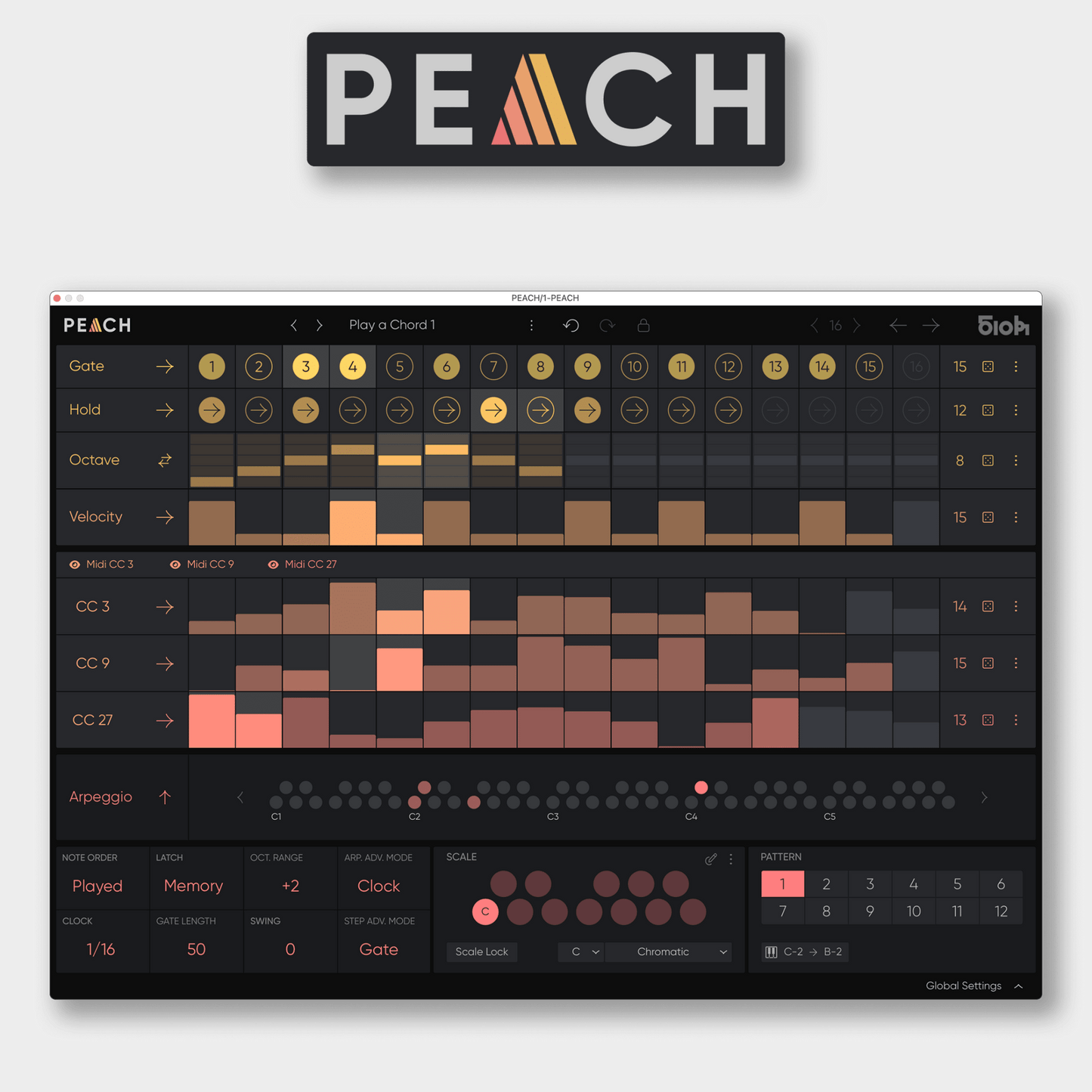 PEACH Polymetric Arpeggiator (AU/VST/AAX) - 510k Arts UG (haftungsbeschränkt)